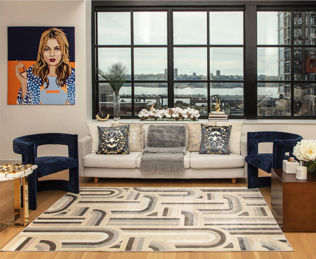 Osinore Cream/Beige 8' x 10' Rug - Thumbnail - Image 2