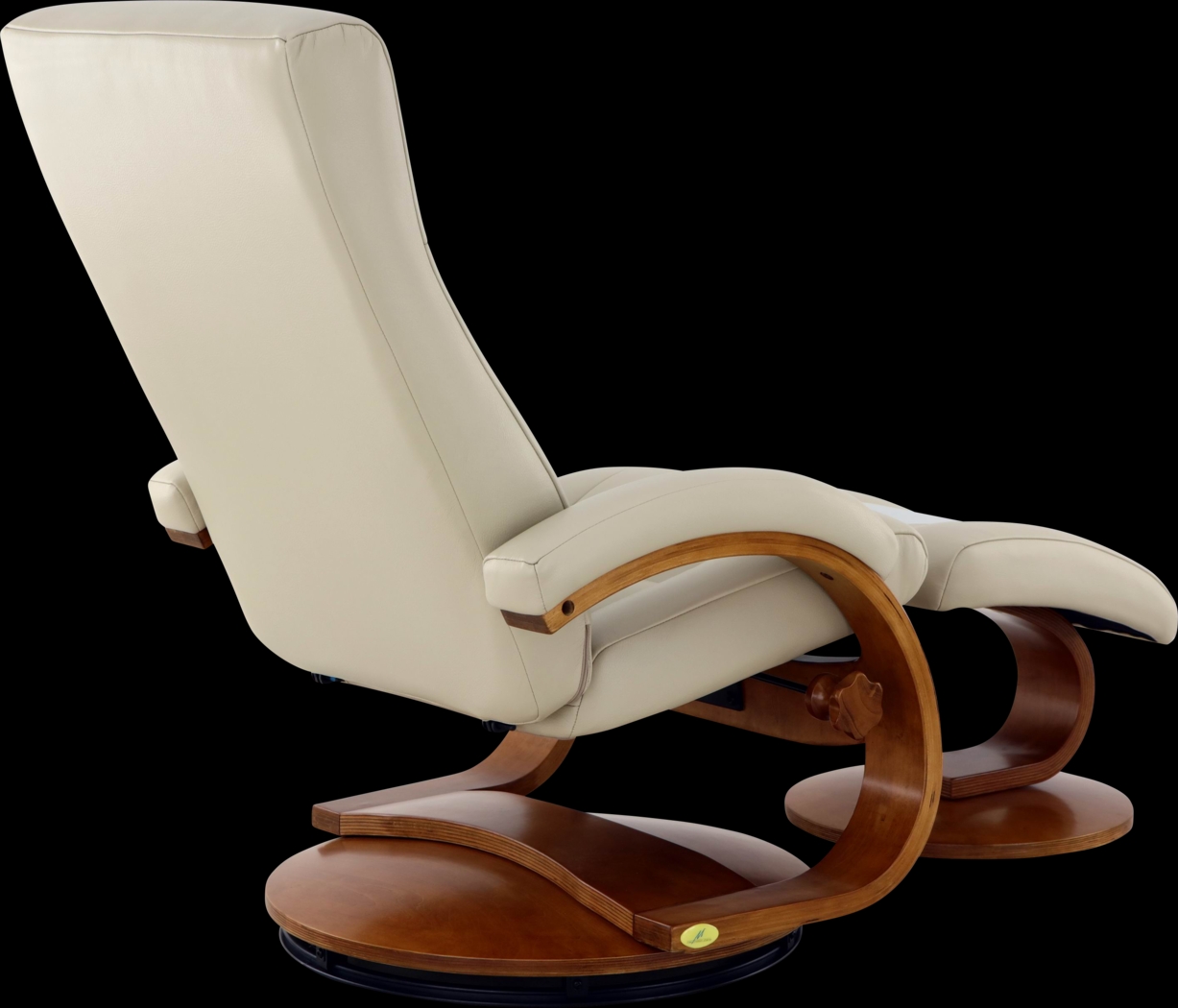 Oslo Collection Hamar Beige Recliner & Ottoman - Thumbnail - Image 4