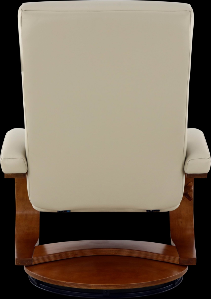 Oslo Collection Hamar Beige Recliner & Ottoman - Thumbnail - Image 5