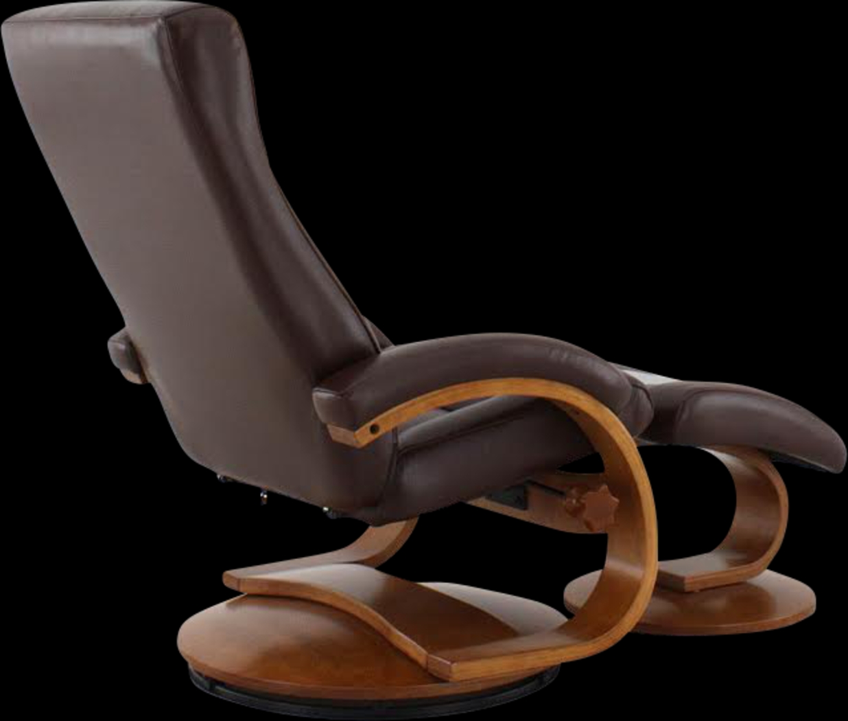 Oslo Collection Hamar Brown Recliner & Ottoman - Thumbnail - Image 3