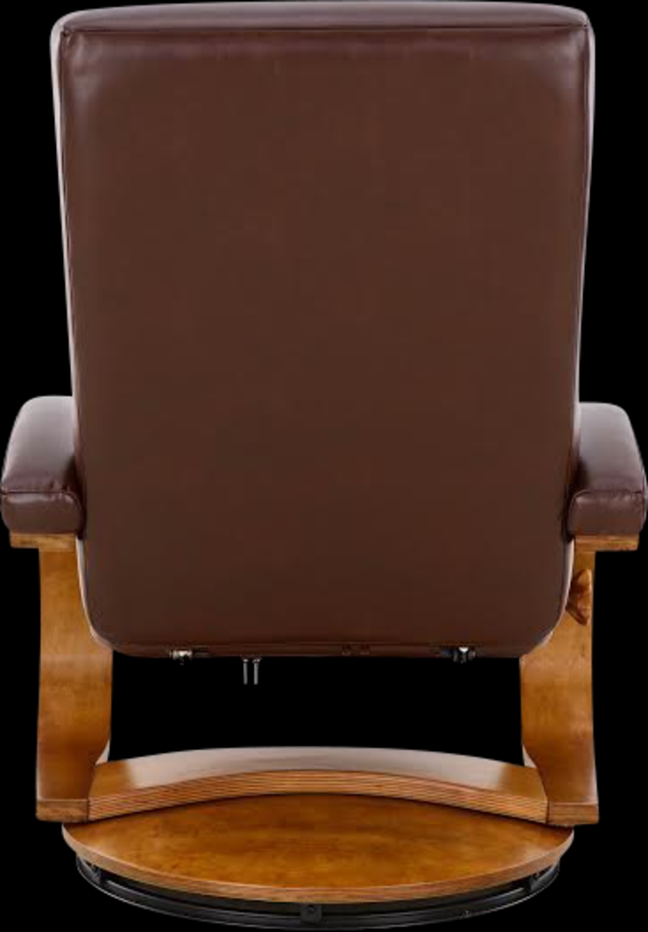 Oslo Collection Hamar Brown Recliner & Ottoman - Thumbnail - Image 4