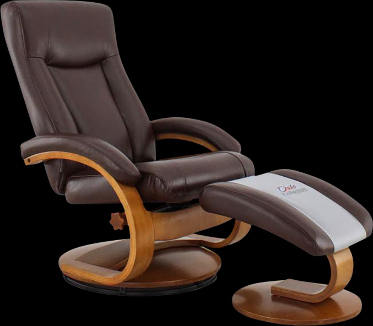 Oslo Collection Hamar Brown Recliner & Ottoman - Thumbnail - Image 1