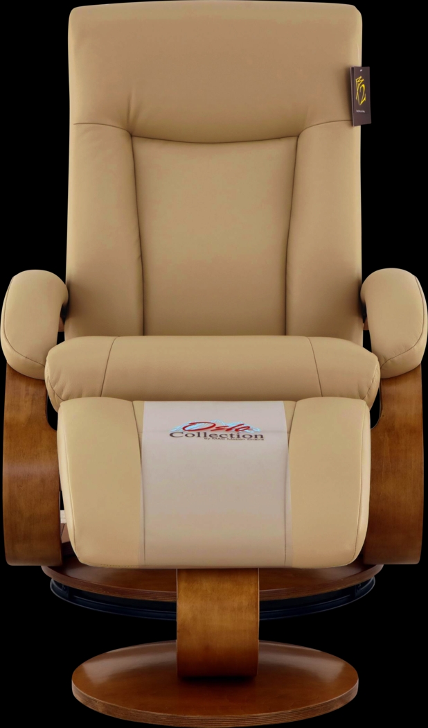 Oslo Collection Hamar Tan Recliner & Ottoman - Thumbnail - Image 5