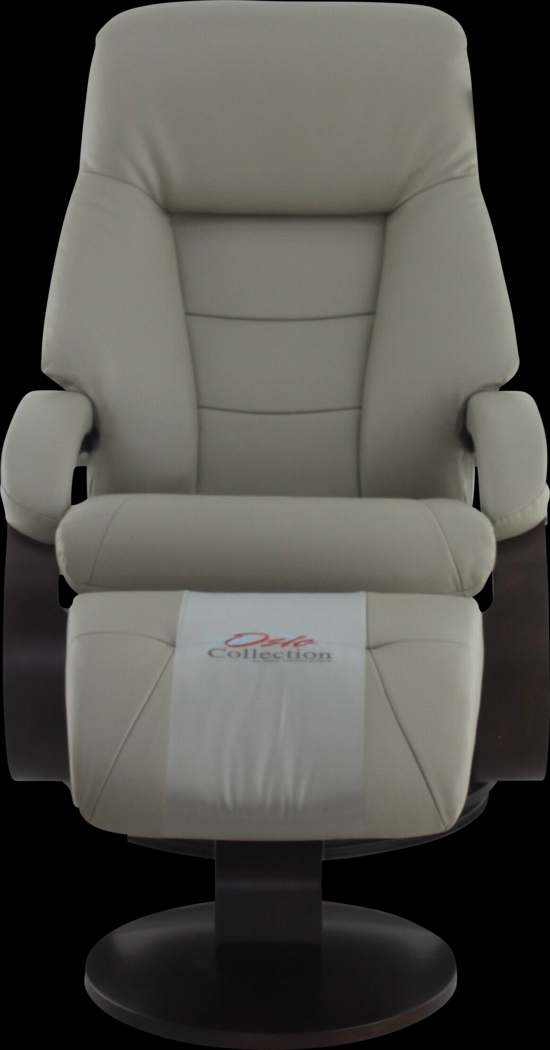 Oslo Collection Mandal Gray Recliner & Ottoman - Thumbnail - Image 6