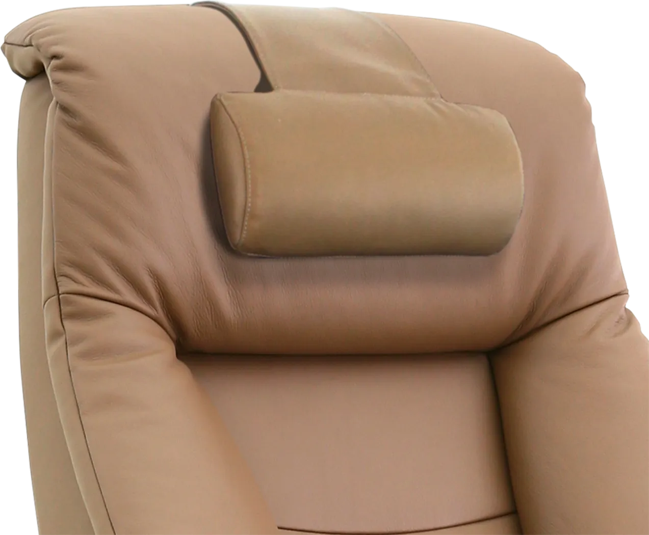 Oslo Collection Mandal Tan Leather Recliner & Ottoman - Thumbnail - Image 3