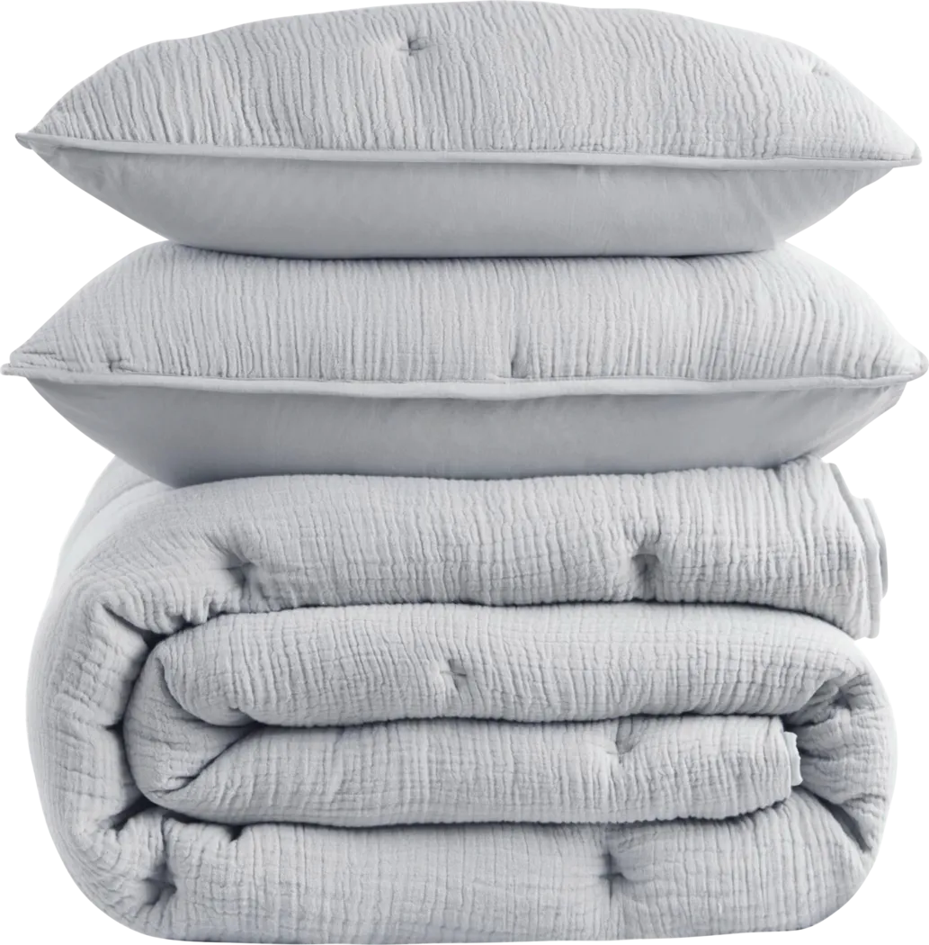 Osne Blue 3 Pc King Quilt Set - Image 9