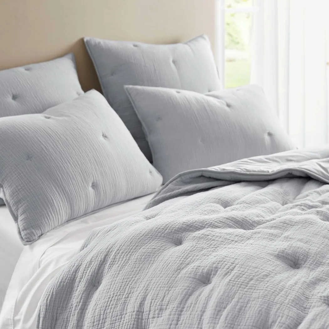Osne Blue 3 Pc King Quilt Set - Image 5