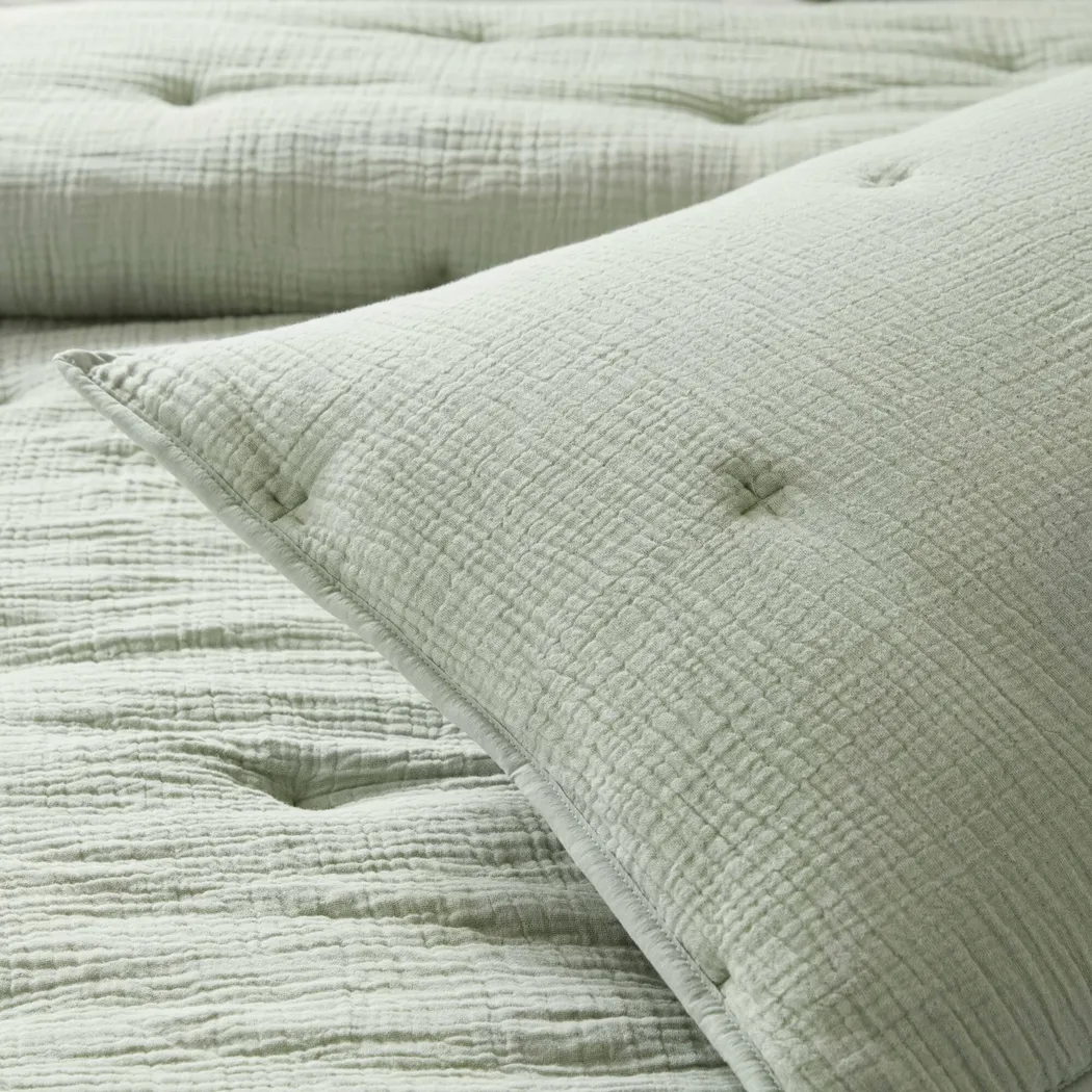 Osne Sage Green 3 Pc King Quilt Set - Image 6