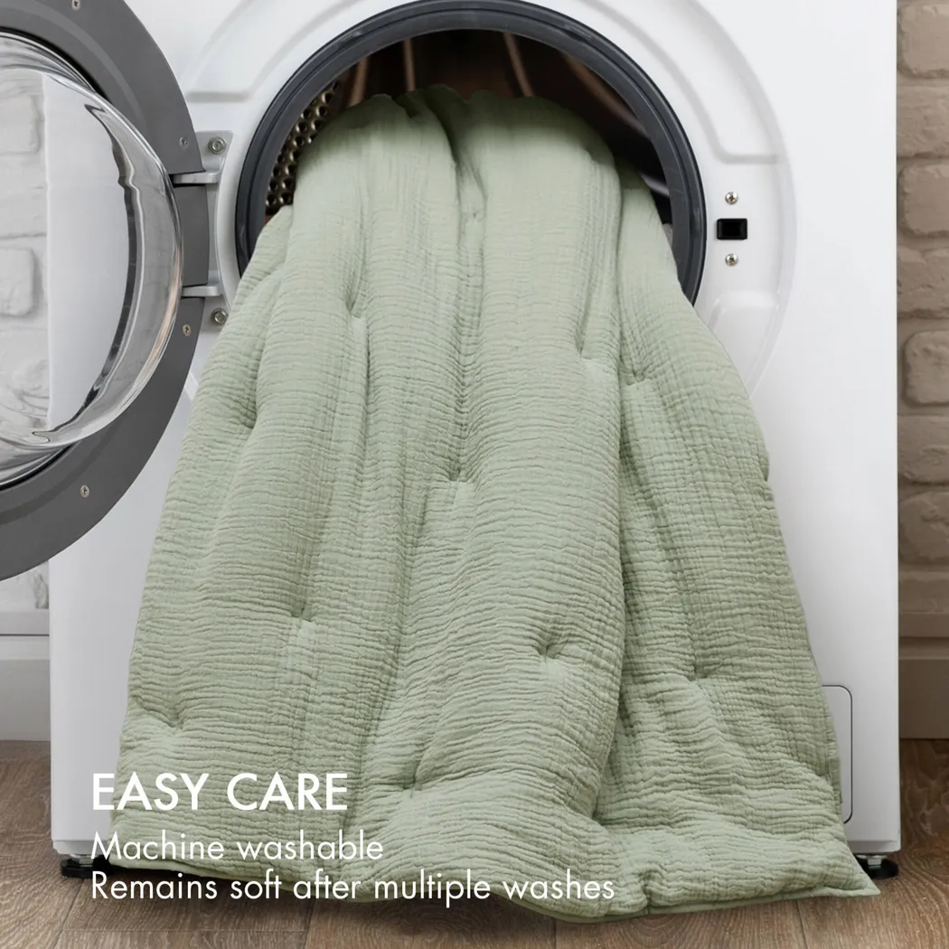 Osne Sage Green 3 Pc King Quilt Set - Image 14