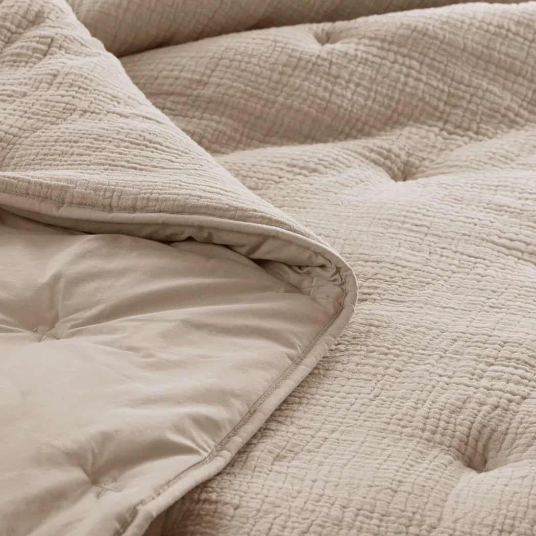 Osne Taupe 3 Pc King Quilt Set - Image 7