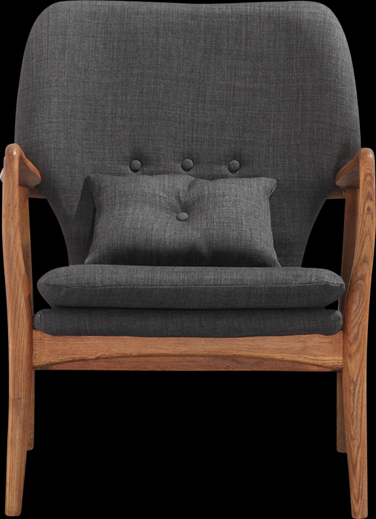 Otelia Black Accent Chair & Ottoman - Thumbnail - Image 2