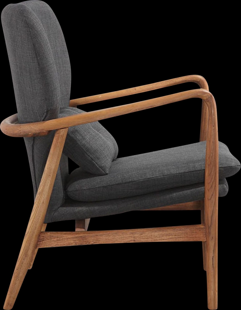 Otelia Black Accent Chair & Ottoman - Thumbnail - Image 4