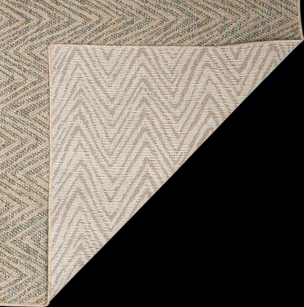 Othadan Blue 6'6 x 9'4 Indoor/Outdoor Rug - Thumbnail - Image 4