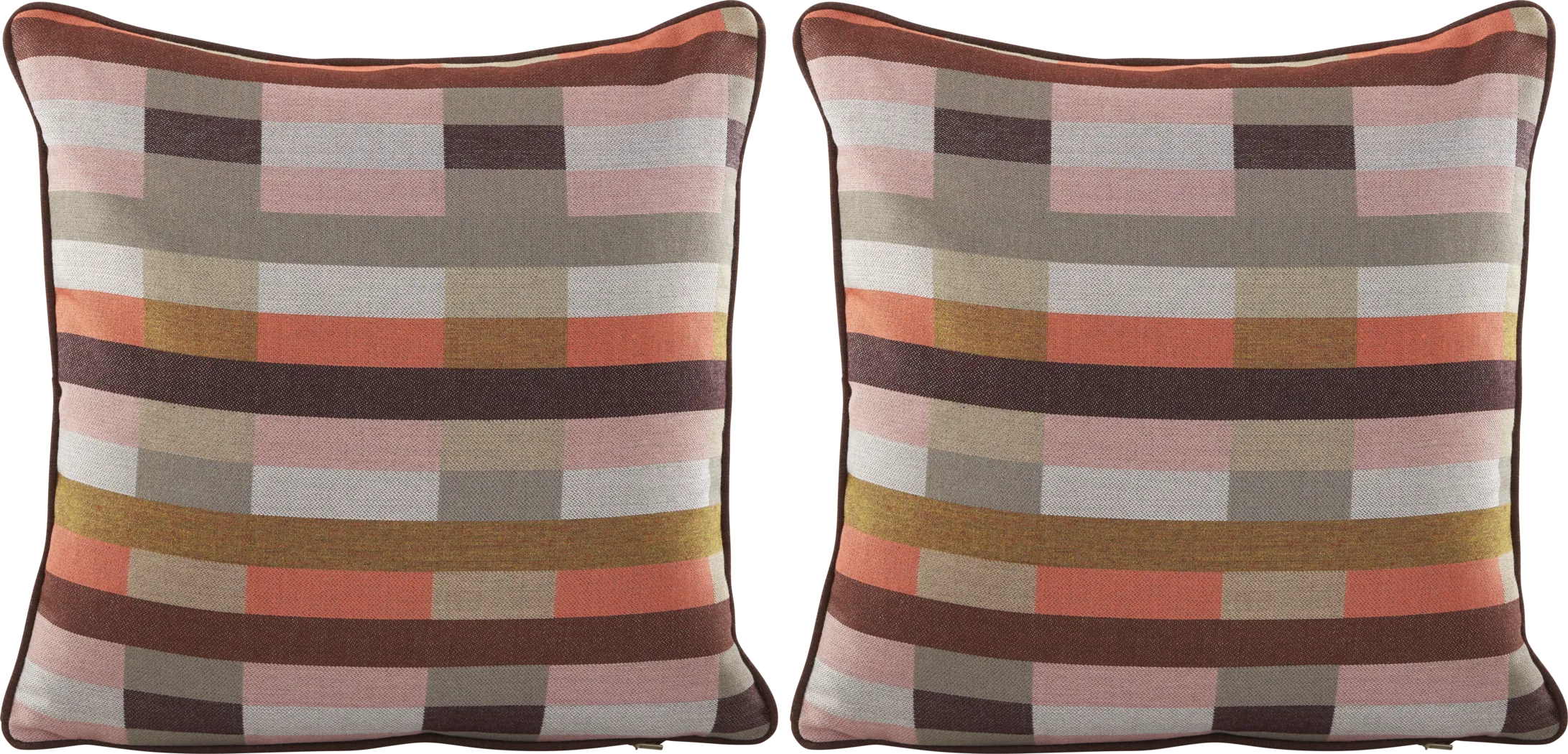 Otho Red Indoor/Outdoor Accent Pillow, Set of Two - Thumbnail - Image 1