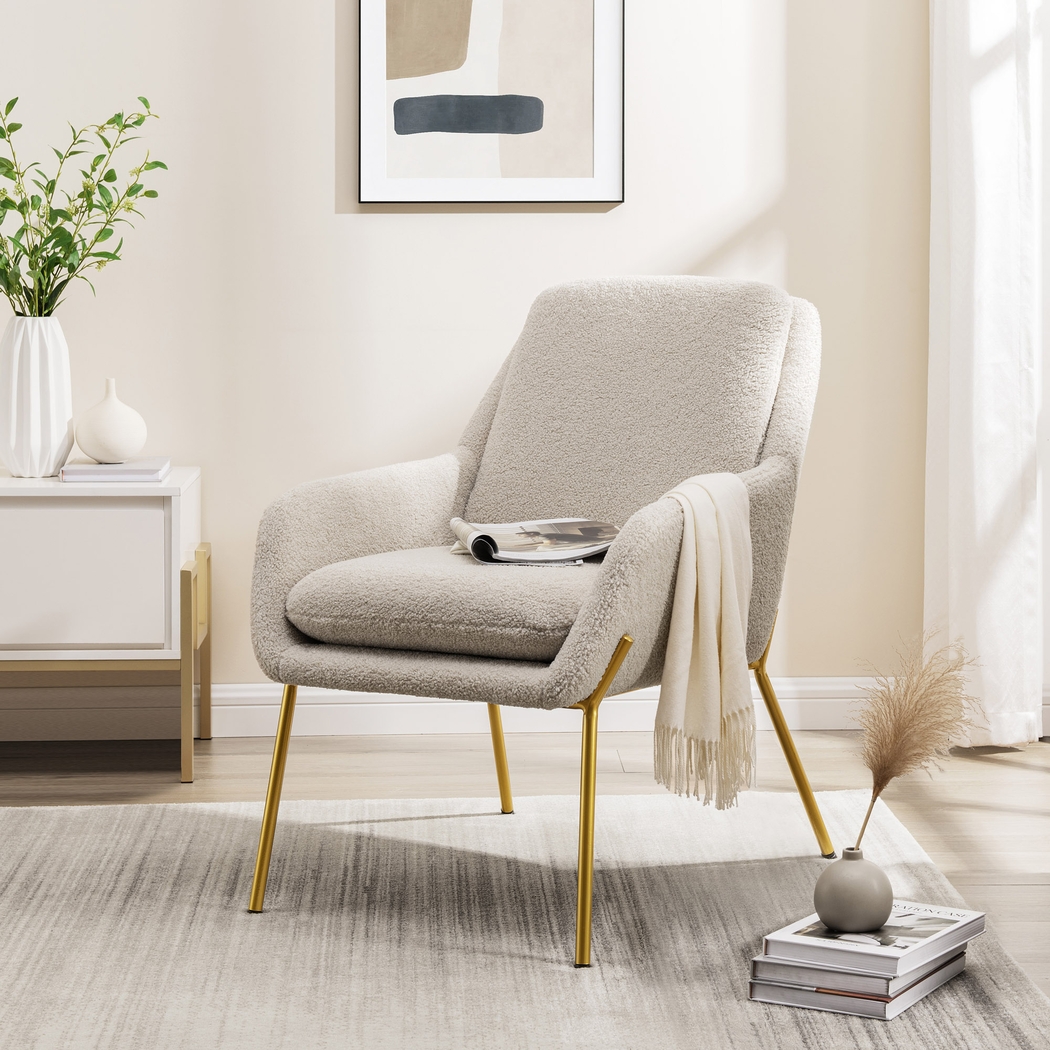 Otterbury Cream Accent Chair - Thumbnail - Image 2