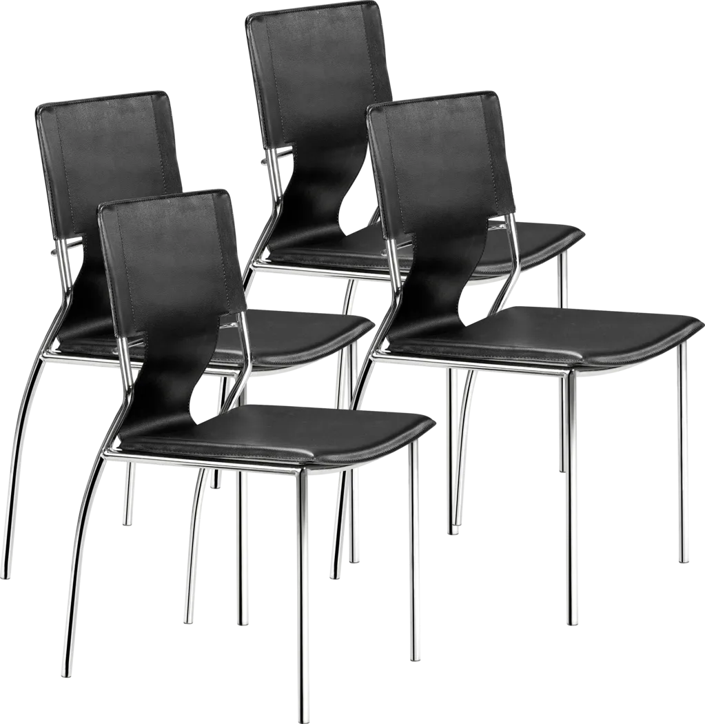Ottoline Black Side Chair, Set of 4 - Thumbnail - Image 1