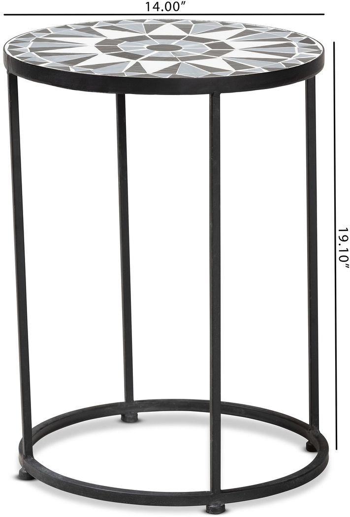 Outdoor Adenleah Black Side Table - Thumbnail - Image 7