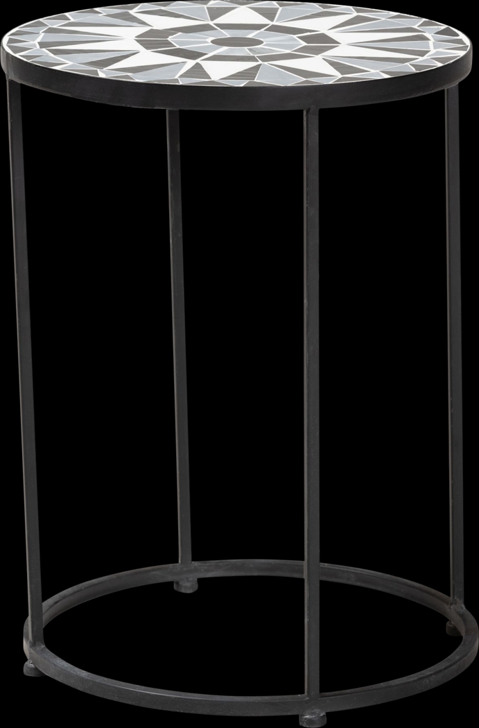 Outdoor Adenleah Black Side Table - Thumbnail - Image 1