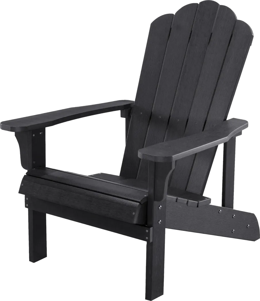 Outdoor Adenmore Black Adirondack Chair - Thumbnail - Image 1