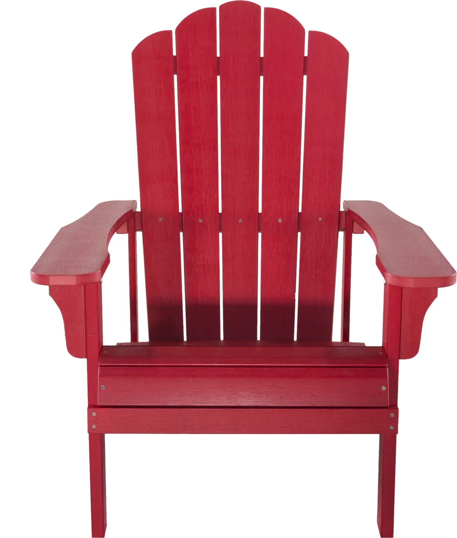 Outdoor Adenmore Red Adirondack Chair - Thumbnail - Image 2