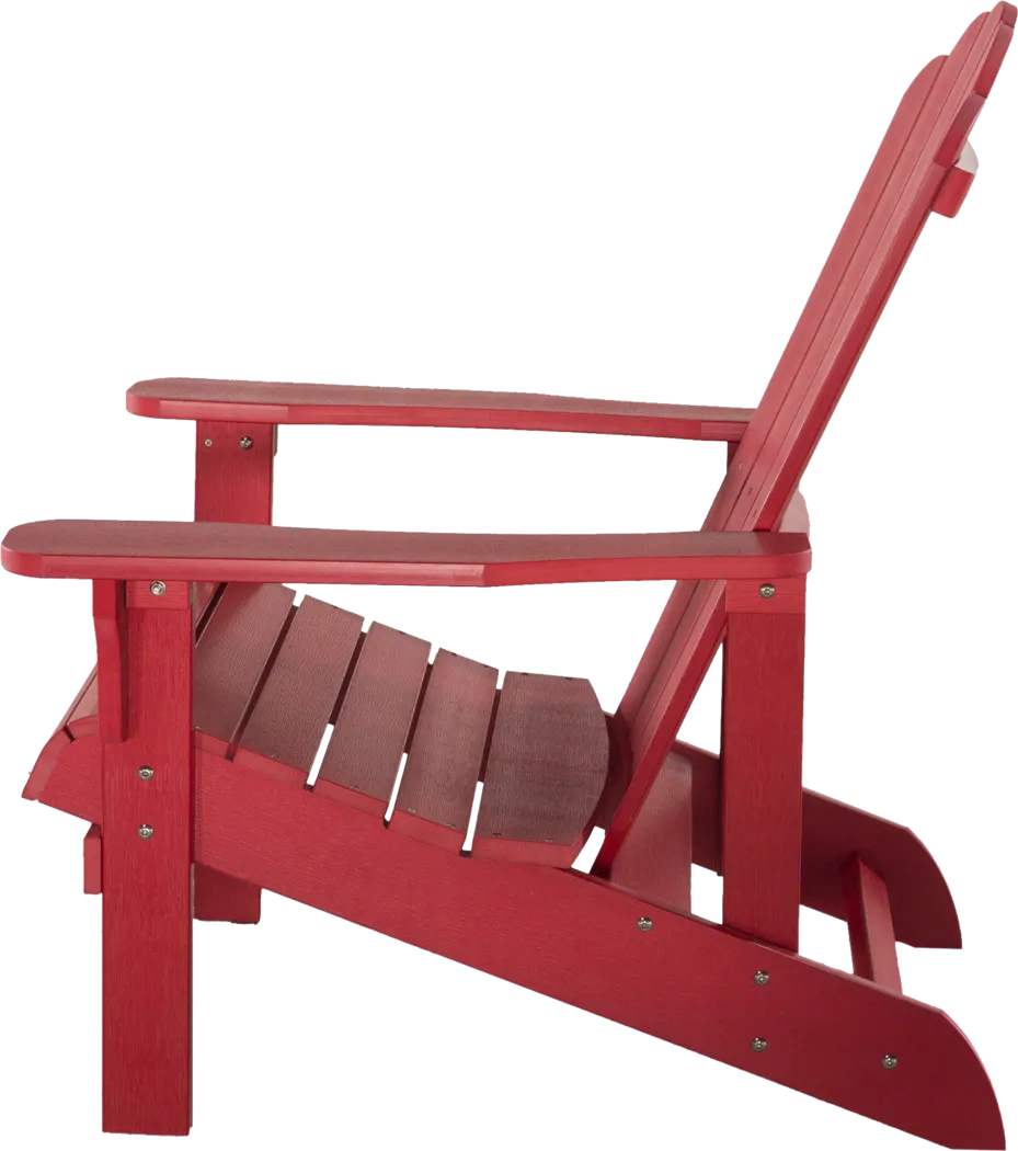 Outdoor Adenmore Red Adirondack Chair - Thumbnail - Image 3
