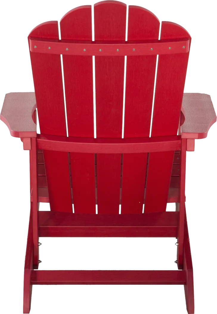Outdoor Adenmore Red Adirondack Chair - Thumbnail - Image 5