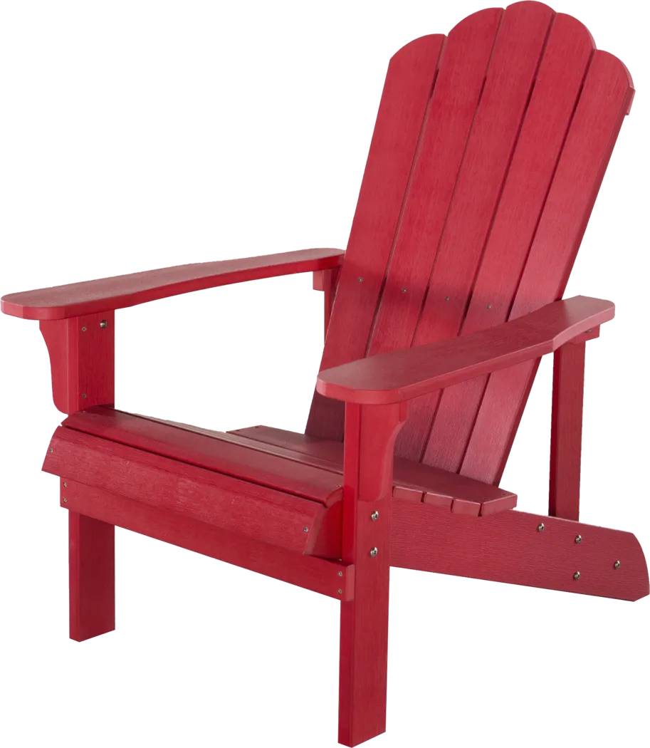 Outdoor Adenmore Red Adirondack Chair - Thumbnail - Image 1