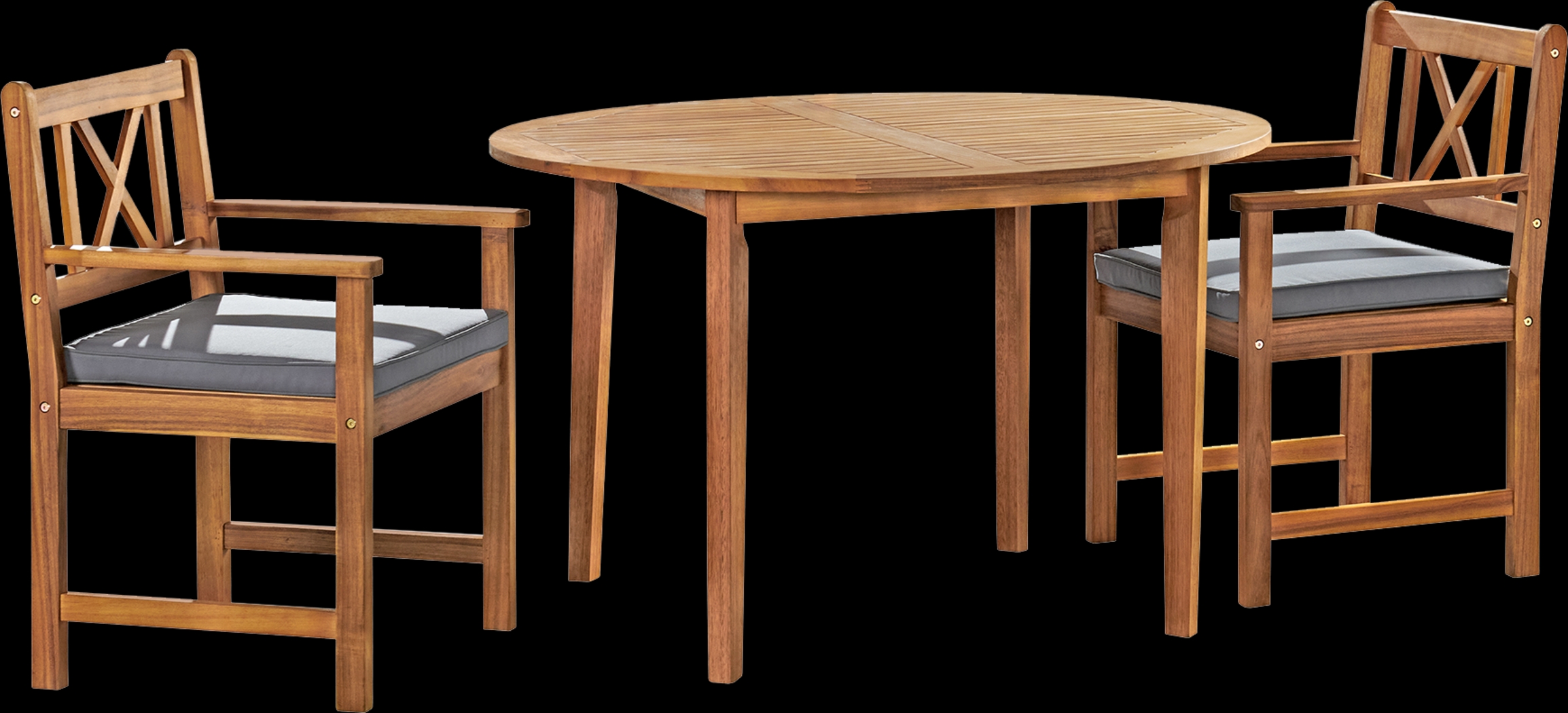 Outdoor Adlea Brown 3pc Dining Set - Thumbnail - Image 1