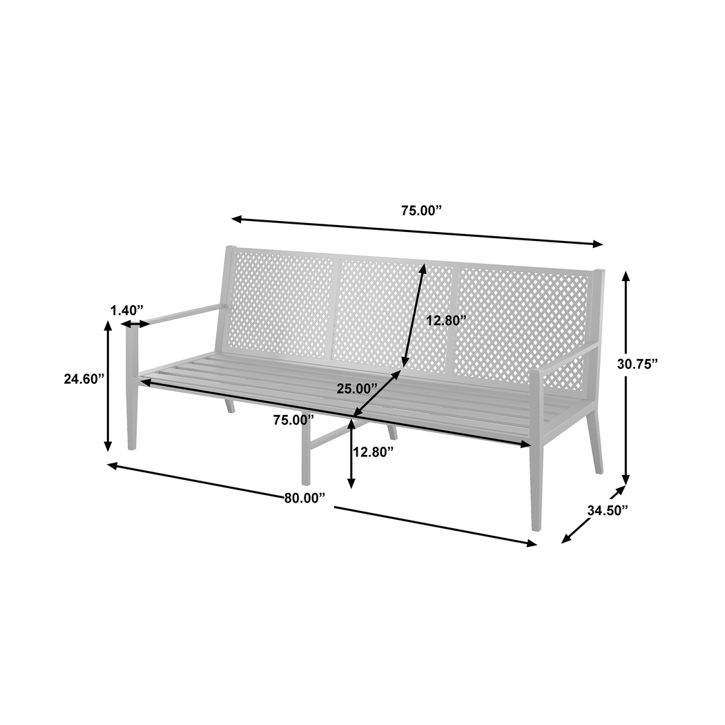 Outdoor Alberni White Sofa - Thumbnail - Image 9