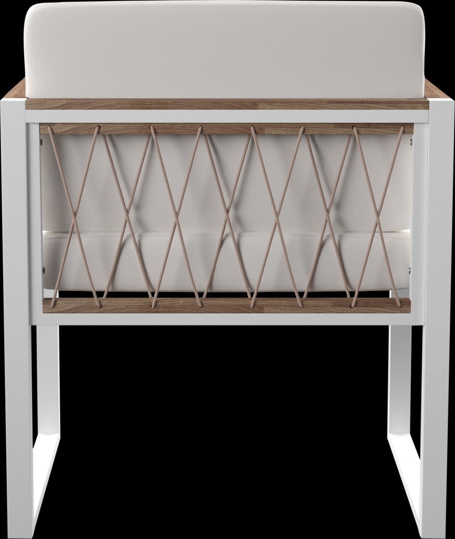 Outdoor Aldwell White Accent Chair, Set of 2 - Thumbnail - Image 3