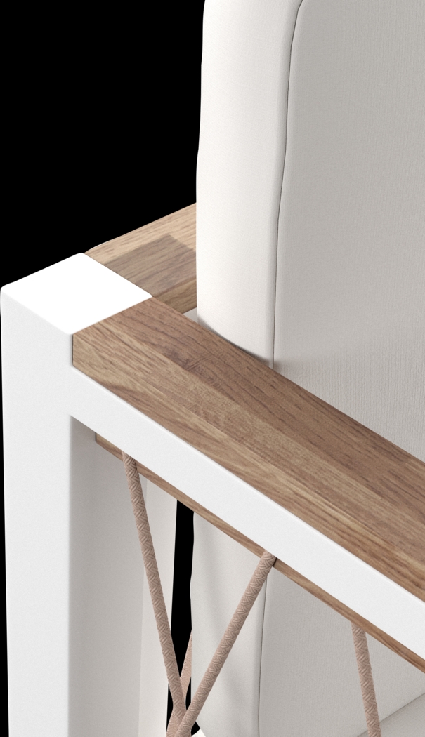 Outdoor Aldwell White Accent Chair, Set of 2 - Thumbnail - Image 4