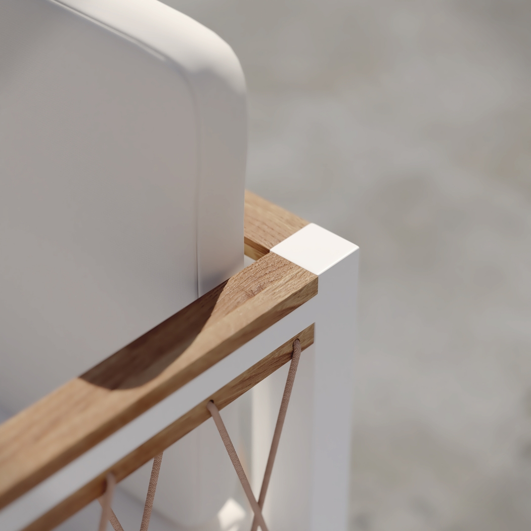 Outdoor Aldwell White Accent Chair, Set of 2 - Thumbnail - Image 5