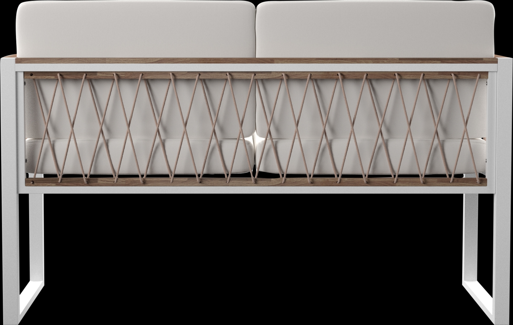 Outdoor Aldwell White Loveseat - Thumbnail - Image 3