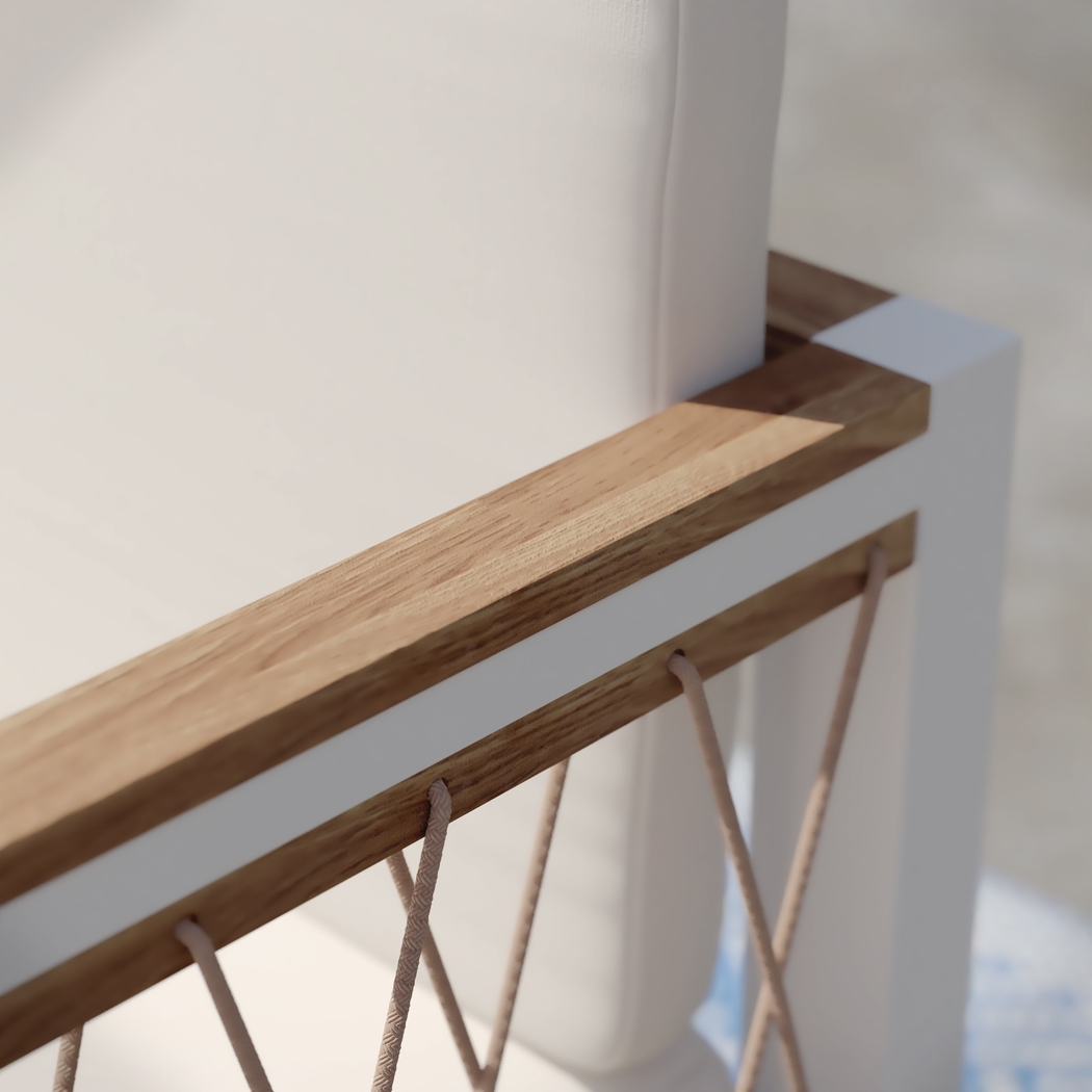 Outdoor Aldwell White Loveseat - Thumbnail - Image 5