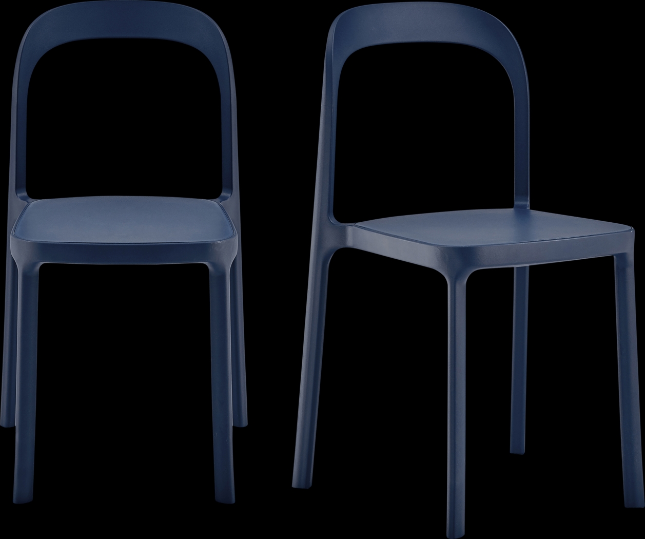 Outdoor Alether Blue Side Chair, Set of 2 - Thumbnail - Image 1