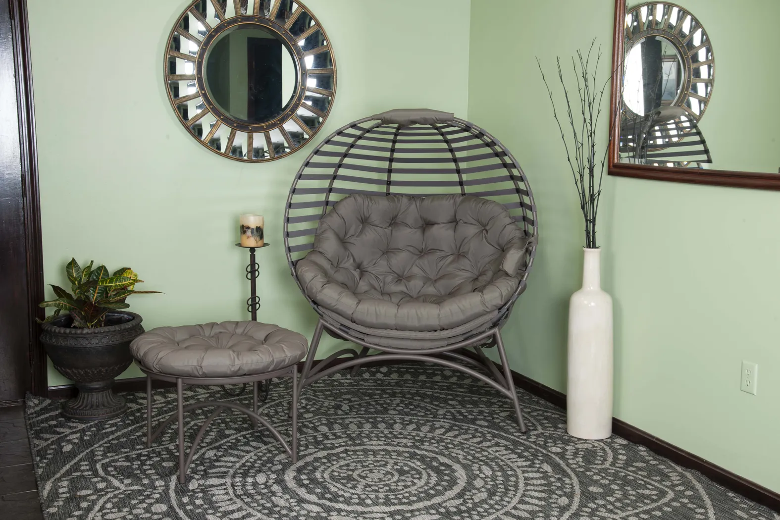 Outdoor Altgeld Beige Accent Chair - Thumbnail - Image 11