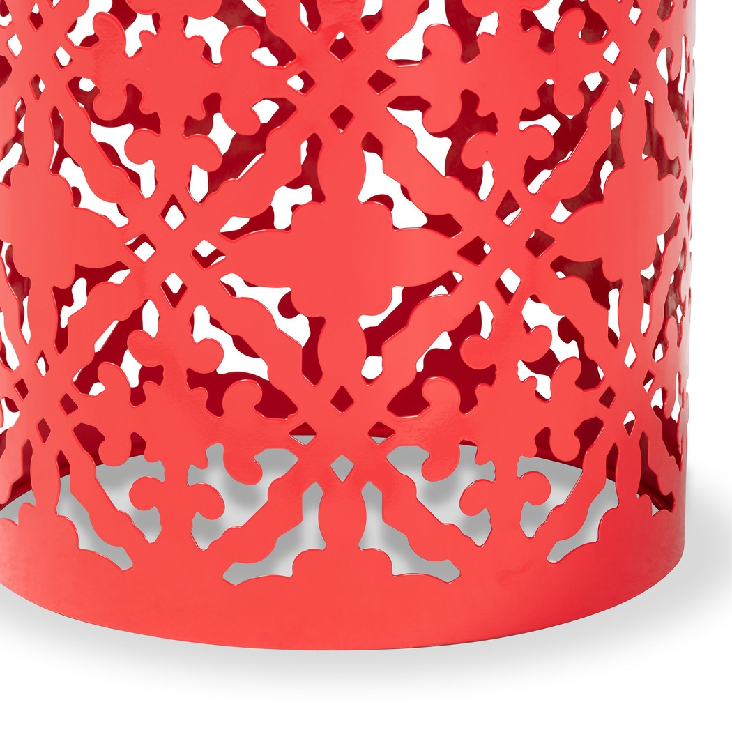 Outdoor Amilalyn Red Side Table - Thumbnail - Image 2