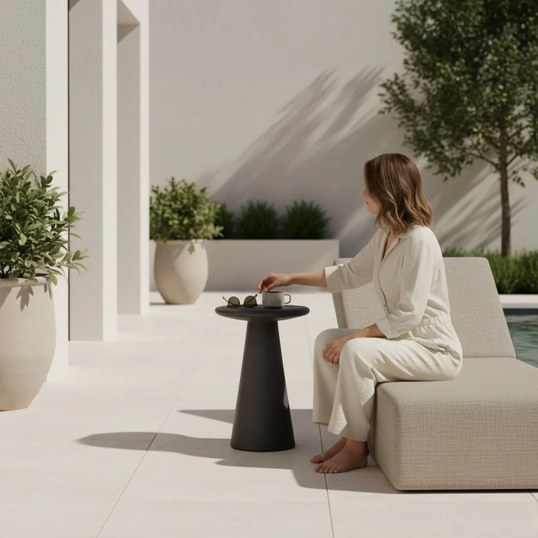 Outdoor Angana Gray End Table - Thumbnail - Image 3