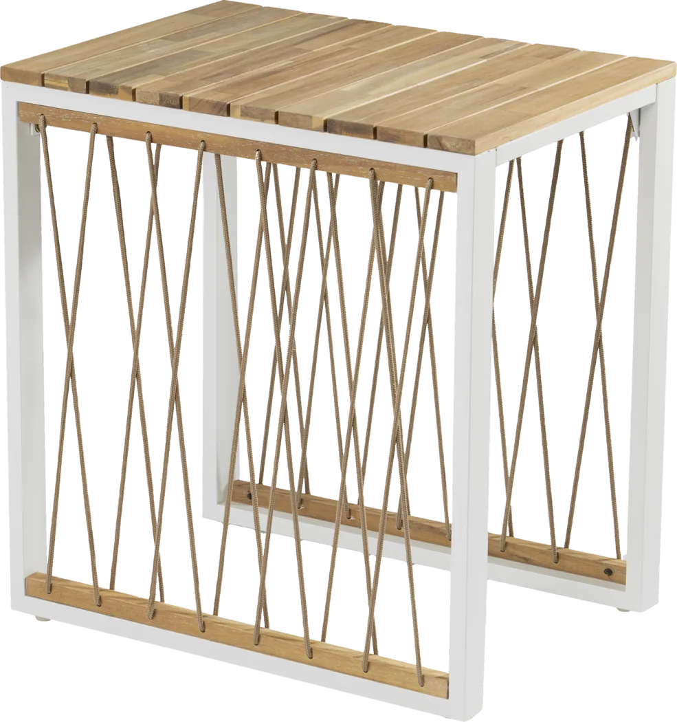 Outdoor Angelloz White End Table - Thumbnail - Image 1