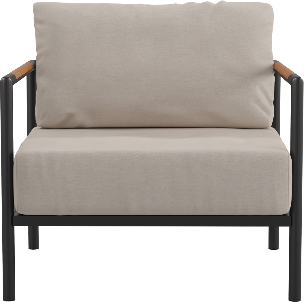 Outdoor Annelan Beige Accent Chair - Thumbnail - Image 4