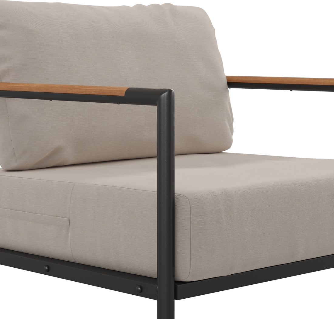 Outdoor Annelan Beige Accent Chair - Thumbnail - Image 6