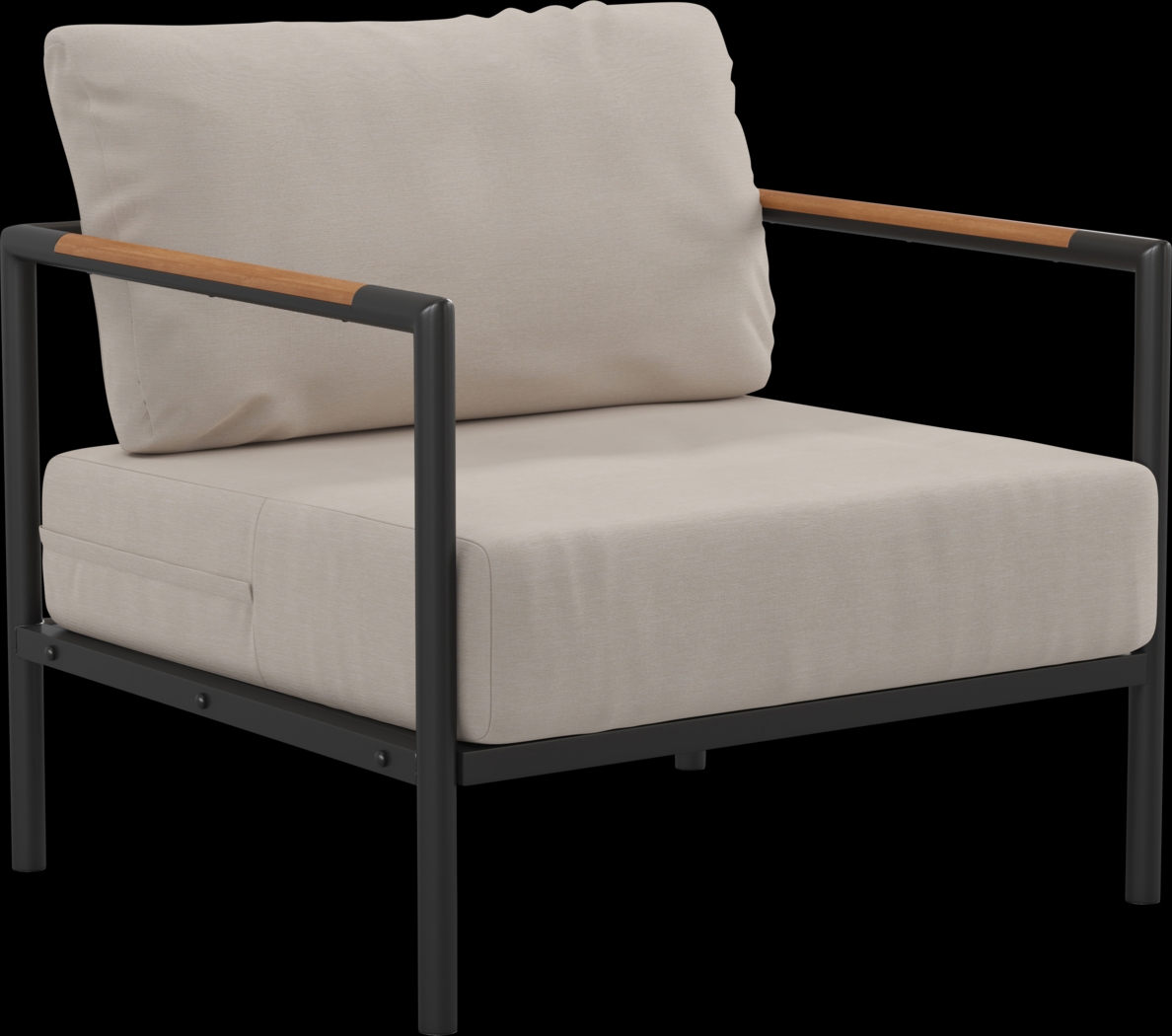 Outdoor Annelan Beige Accent Chair - Thumbnail - Image 1