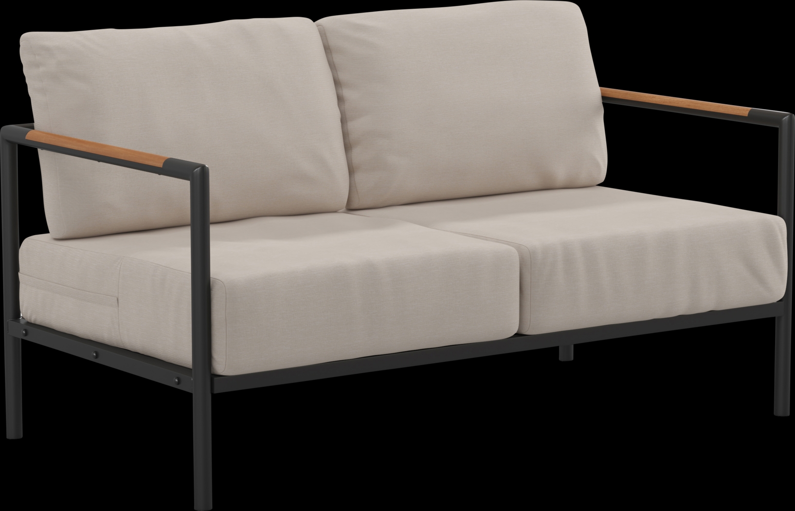 Outdoor Annelan Beige Loveseat - Thumbnail - Image 2