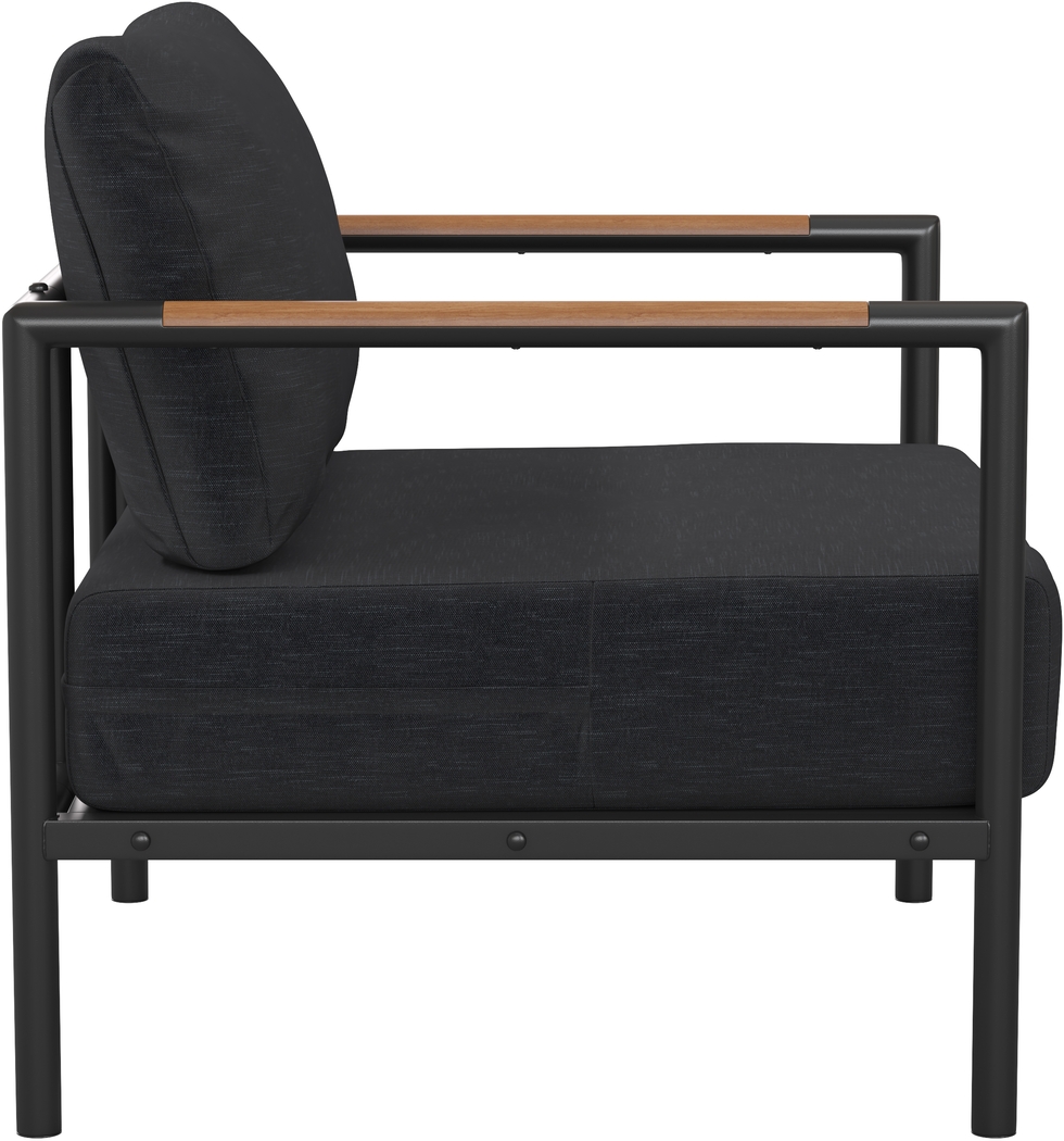 Outdoor Annelan Black Accent Chair - Thumbnail - Image 2
