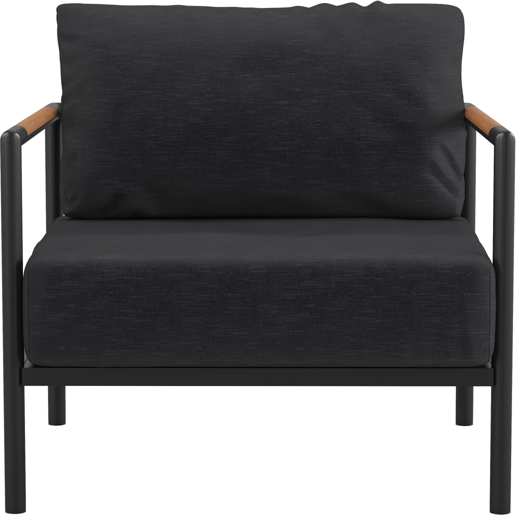 Outdoor Annelan Black Accent Chair - Thumbnail - Image 4
