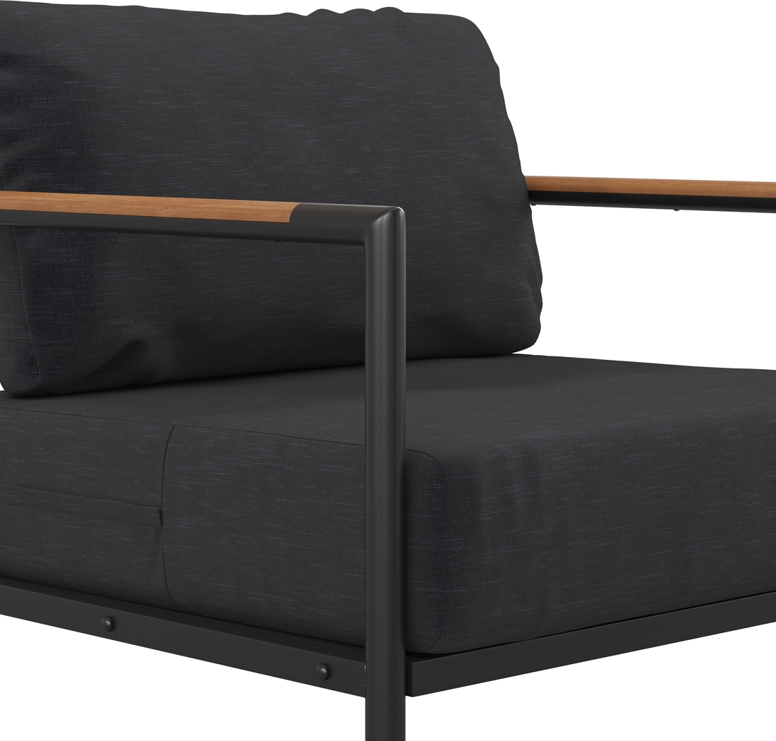 Outdoor Annelan Black Accent Chair - Thumbnail - Image 6