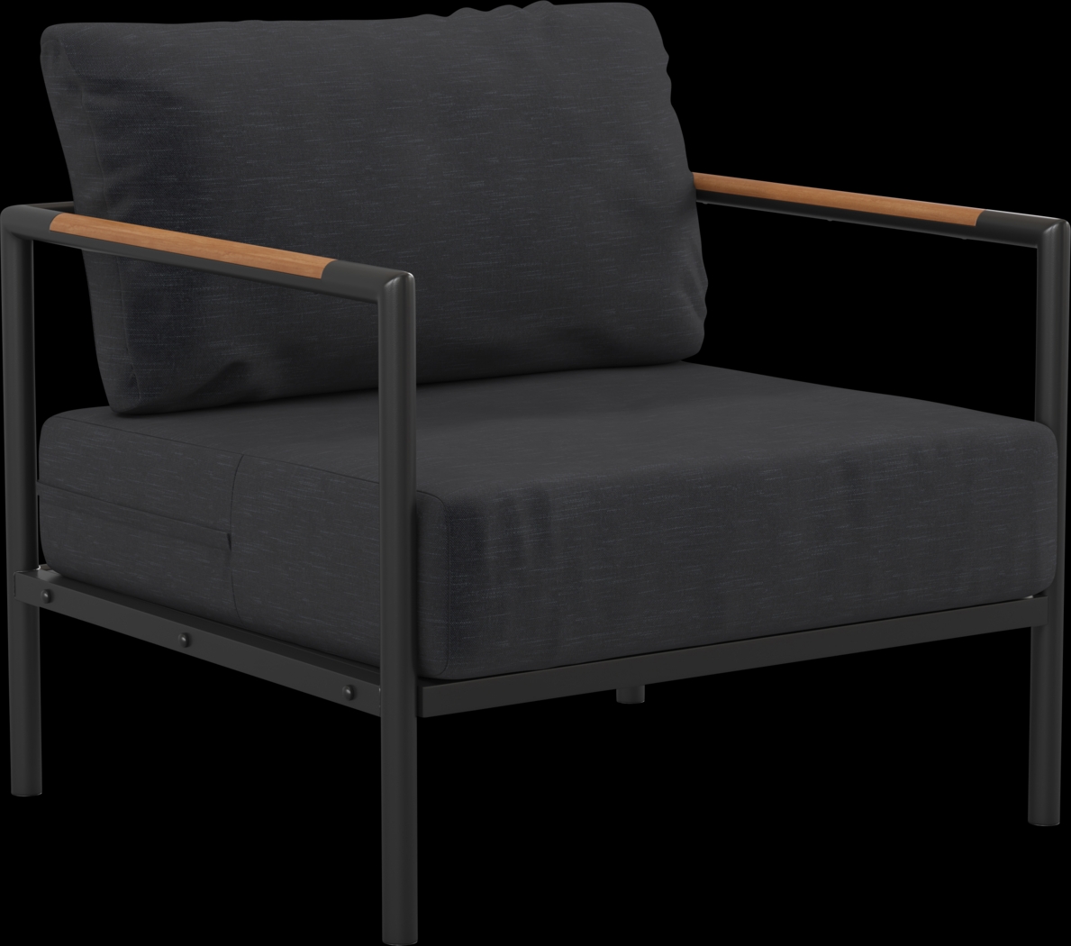 Outdoor Annelan Black Accent Chair - Thumbnail - Image 1