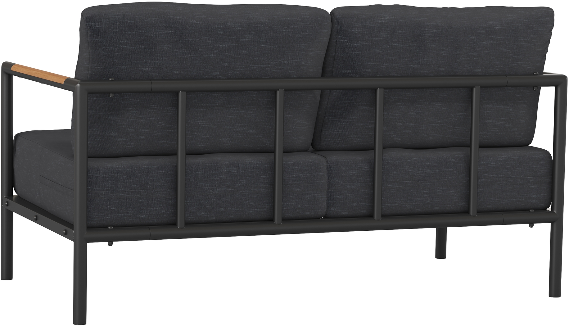 Outdoor Annelan Black Loveseat - Thumbnail - Image 3