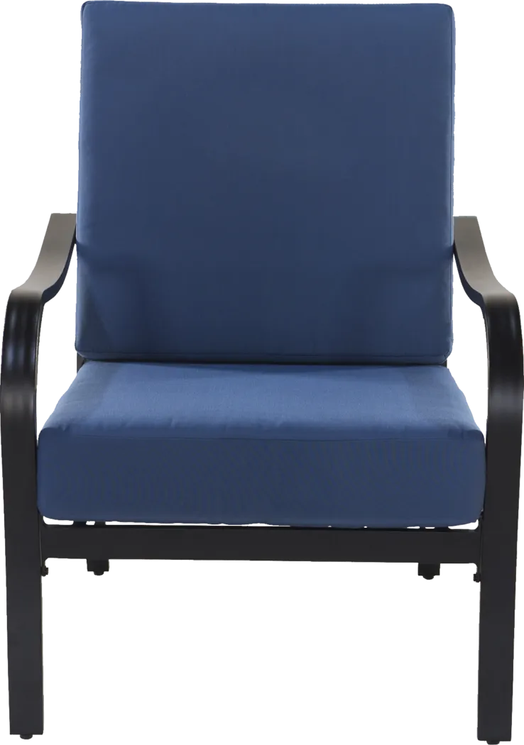 Outdoor Anola Blue Club Chair, Set of 2 - Thumbnail - Image 2