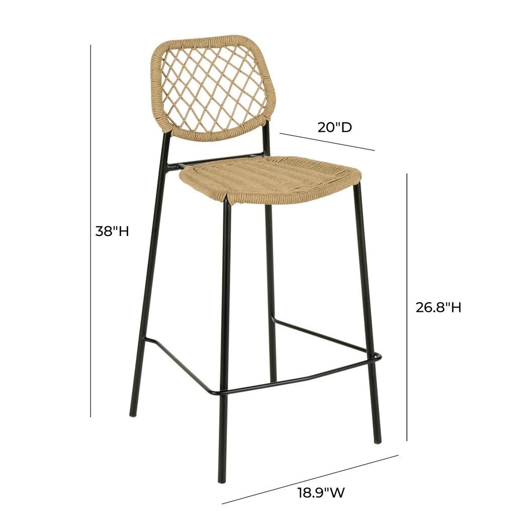Outdoor Aquetong Brown Counter Stool - Thumbnail - Image 8